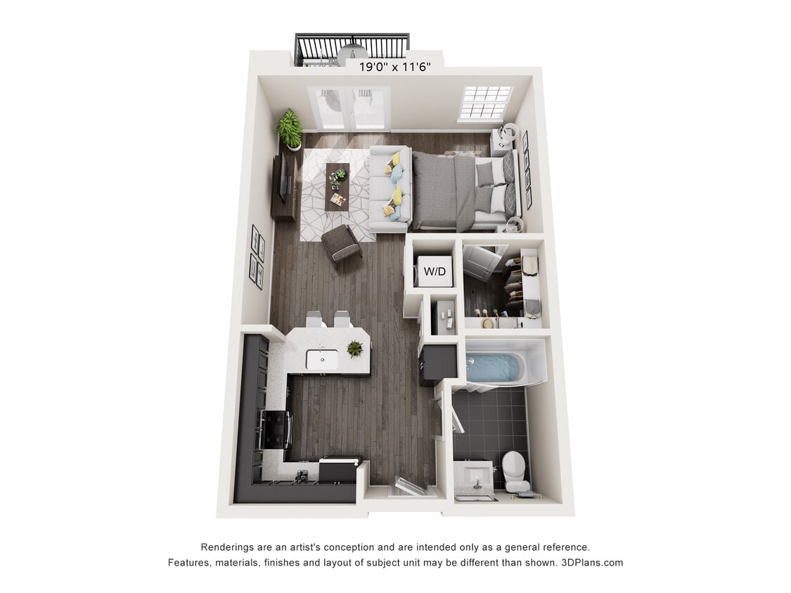 Floor Plan - Studio 604