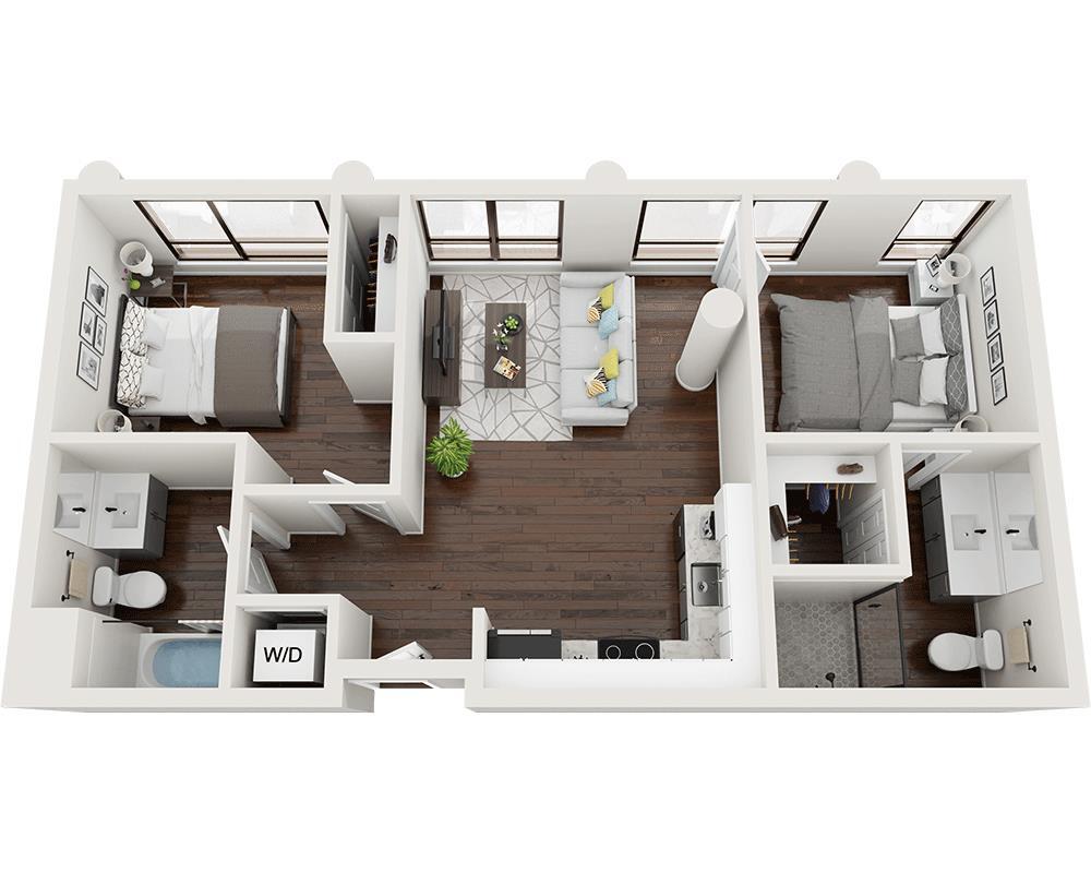 Floor Plan - Two Bedroom B2A22