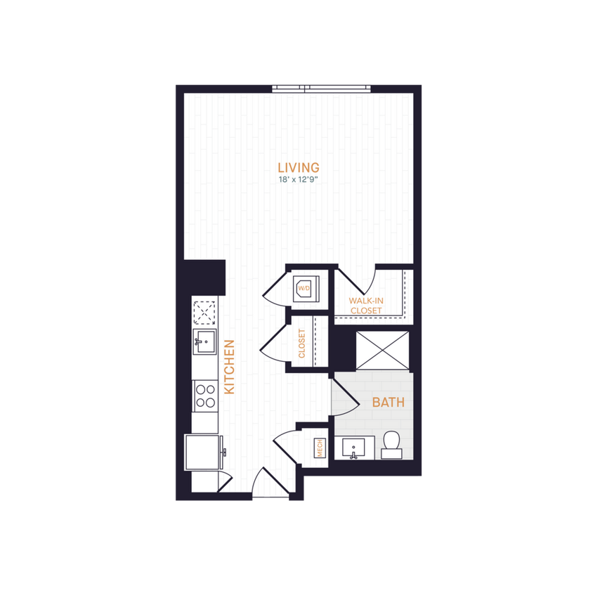Floor Plan - S2.1 | Studio | 1 Bath