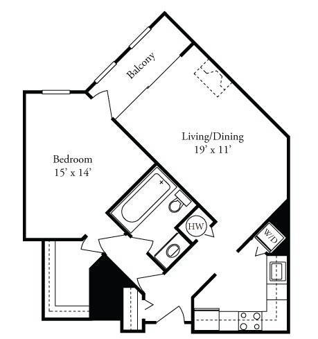1E - 1 Bedroom - 1E