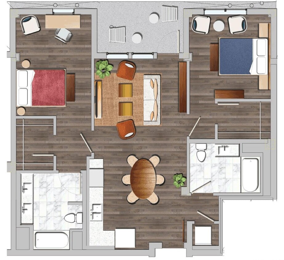 Floor Plan - 2 Bedroom B1