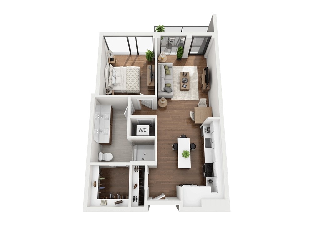 Floor Plan - One Bedroom A1B