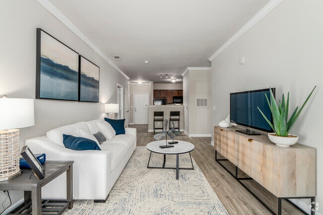 B1 2BR, 2BA - 1,200SF - Living Room - Elements at Rock Hill