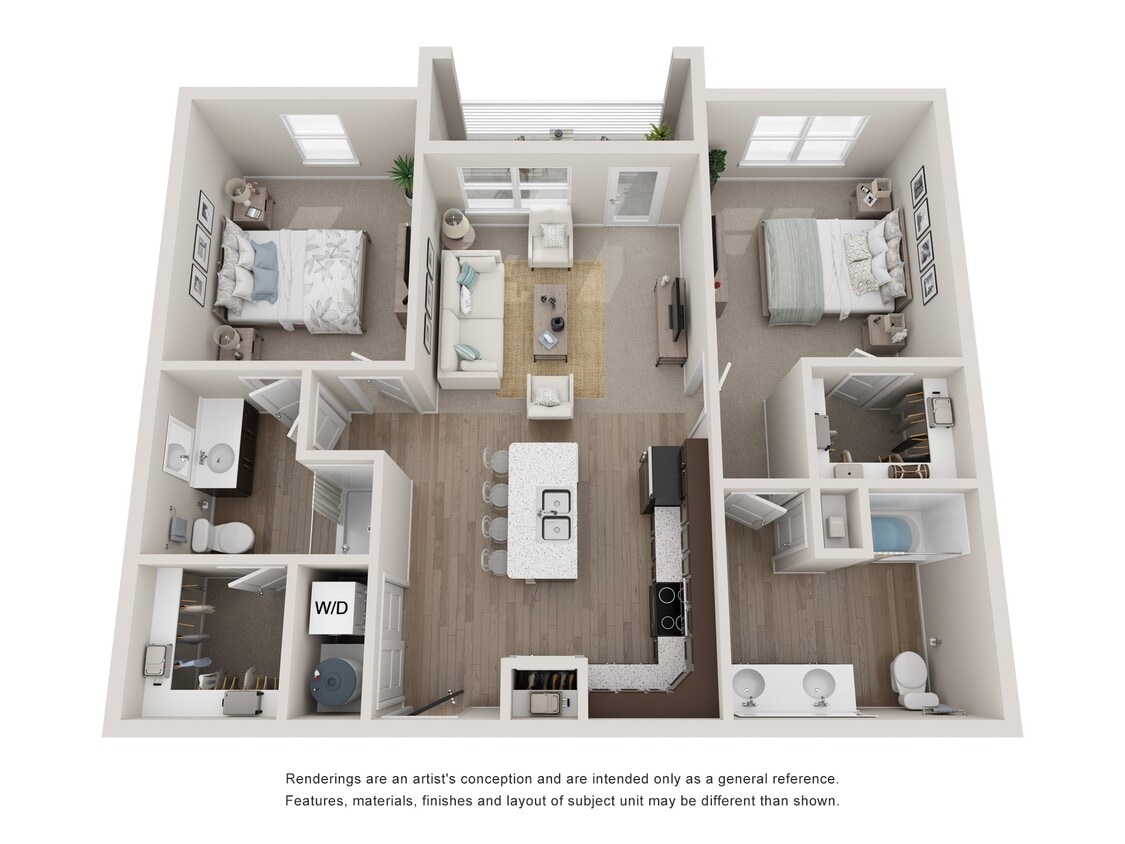 Floor Plan - Two Bed, Two Bathroom A