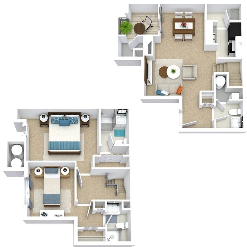 Floor Plan - Magnolia (Townhouse) B5Rwx (Renovated)