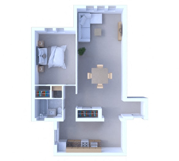 Floor Plan - 1 Bedroom Floor Plan A4