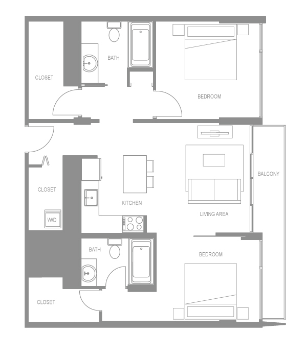 Floor Plan - Navona Two Bedroom Flat A