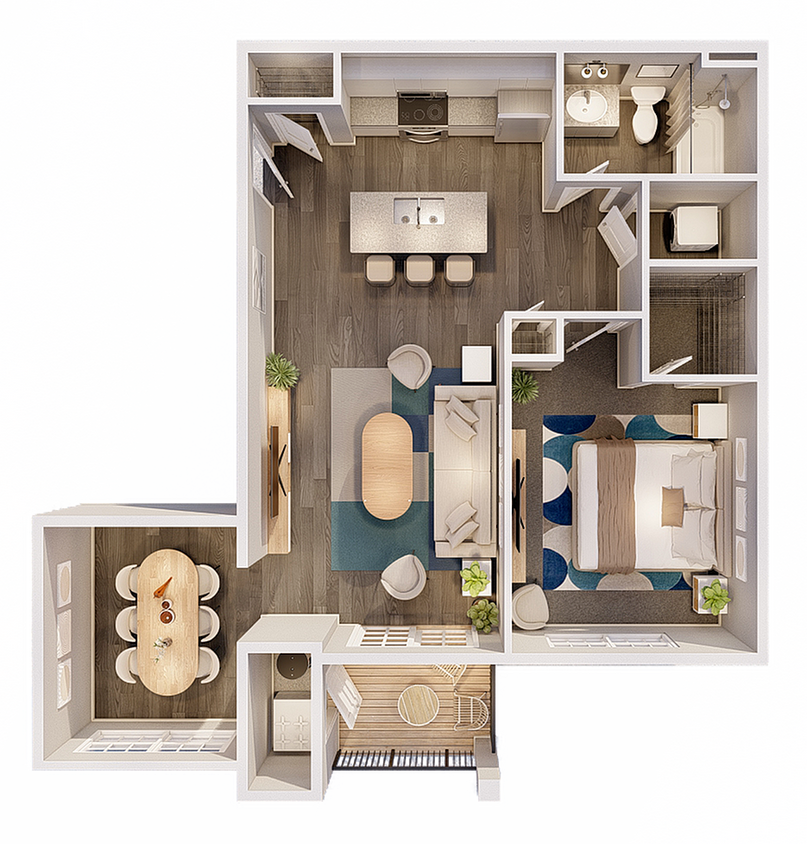 Maplewood 1 Bedroom 1 Bath With Den - 1 Bedroom 1 Bathroom w/Den