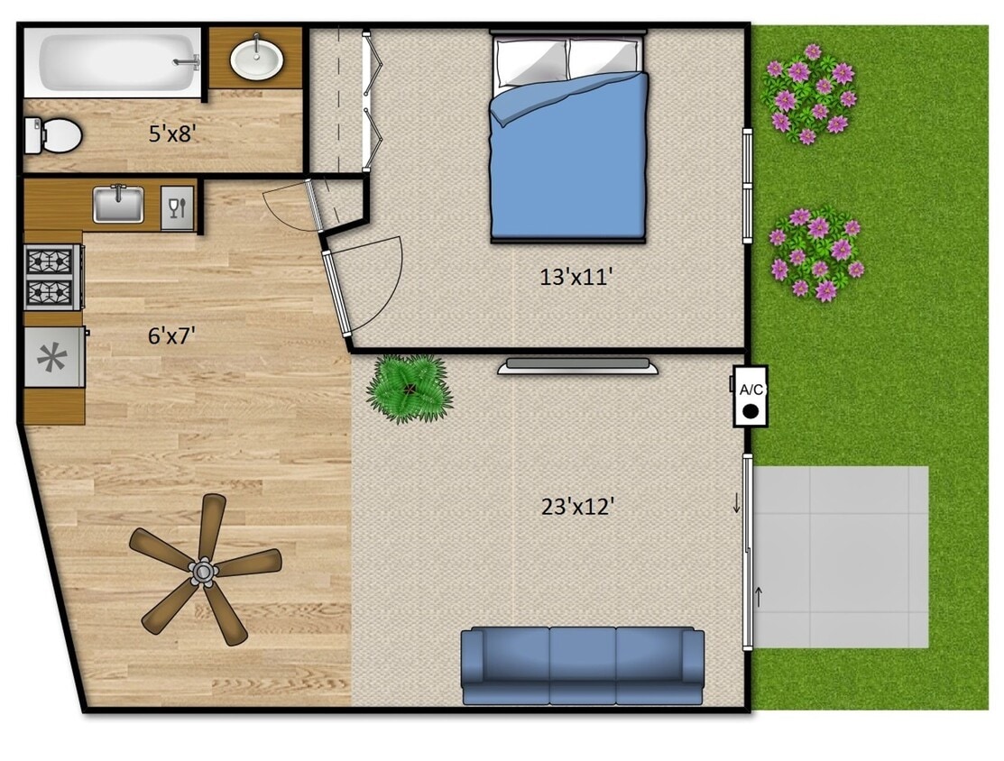 Floor Plan - 1bsm-r