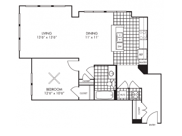 Floor Plan - 1B-C