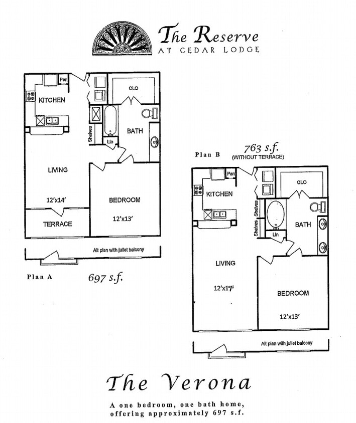 Verona Floor Plan - Verona (unfurnished)