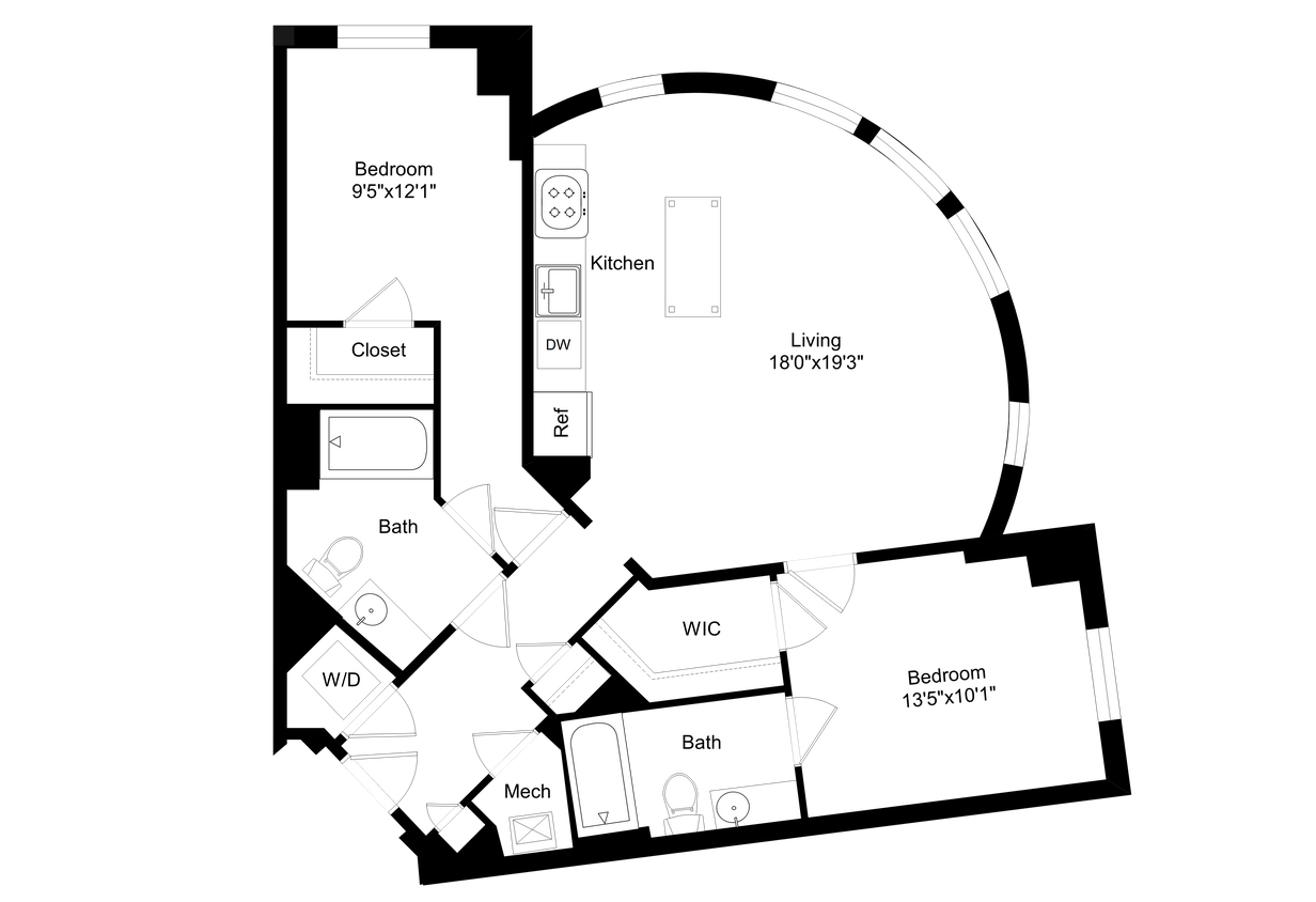 Floor Plan - 2B1