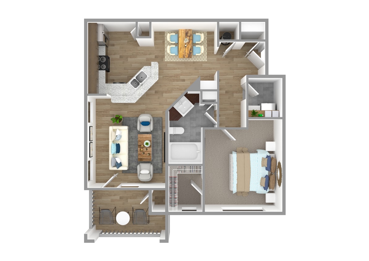 Highland_1Bed_1Bath_826 sq ft - A3 Highland - 1 Bedroom, 1 Bathroom