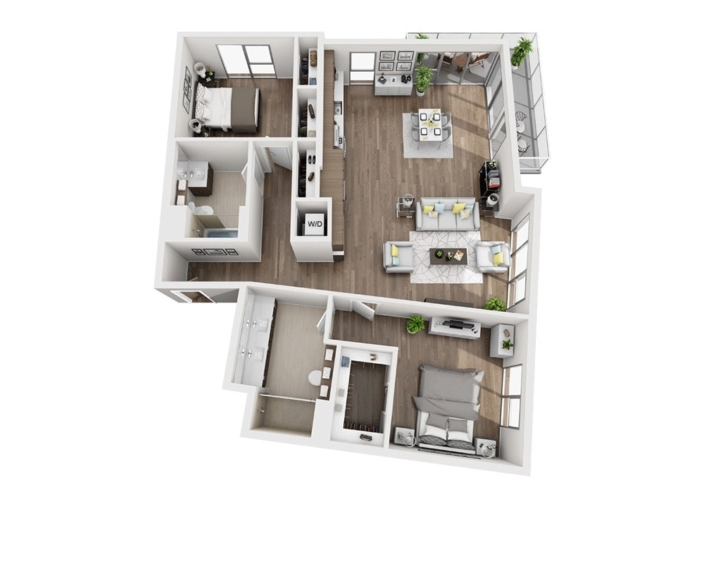 Floor Plan - Two Bedroom B2A