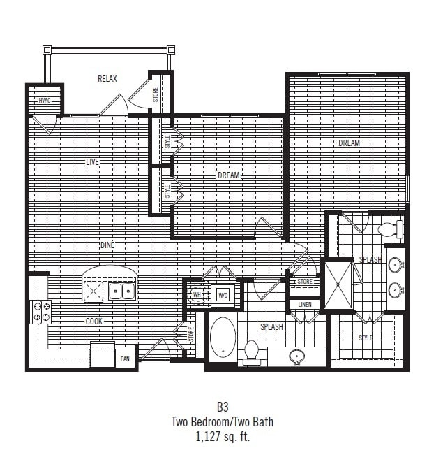 Dalian 151 - B3 - 2 Beds - 2 Baths - 1127 Sq. ft. - B3