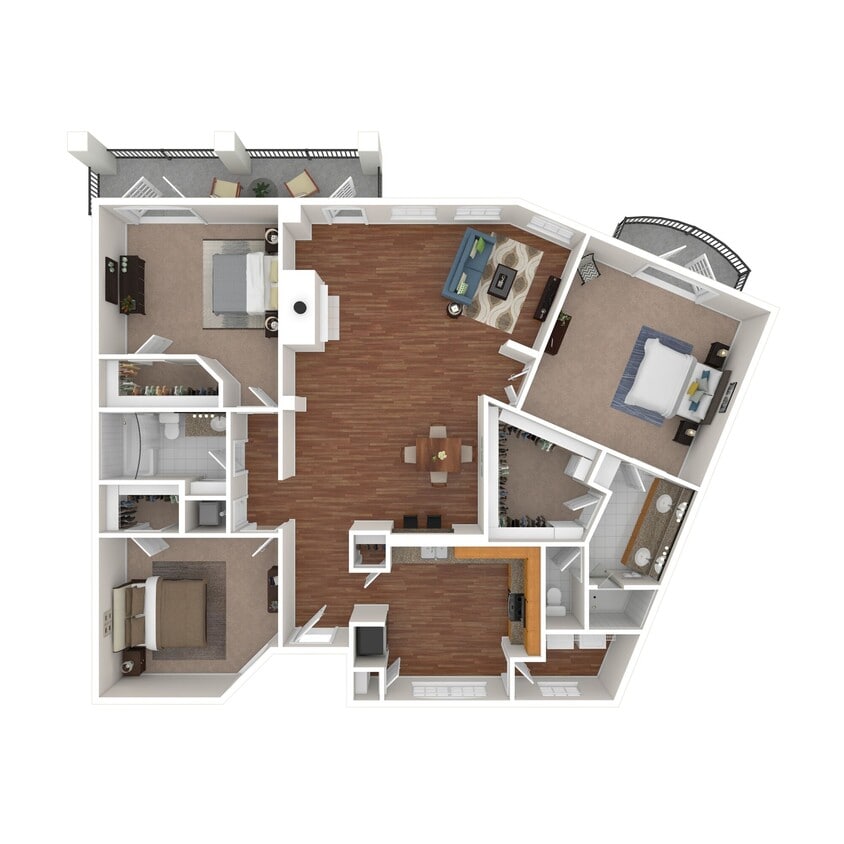 Floor Plan - 3 Bed x2 Bath 1838 SF
