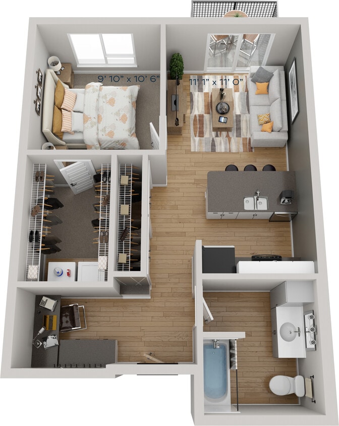 Floor Plan - Indigo (1D)