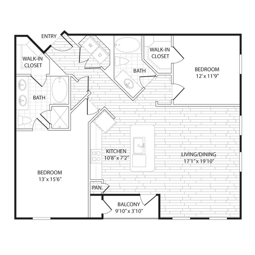 Floor Plan - B5 - Two Bedroom