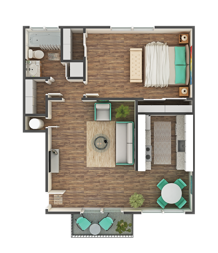 Azure 1x1 Floorplan - Azure 1x1