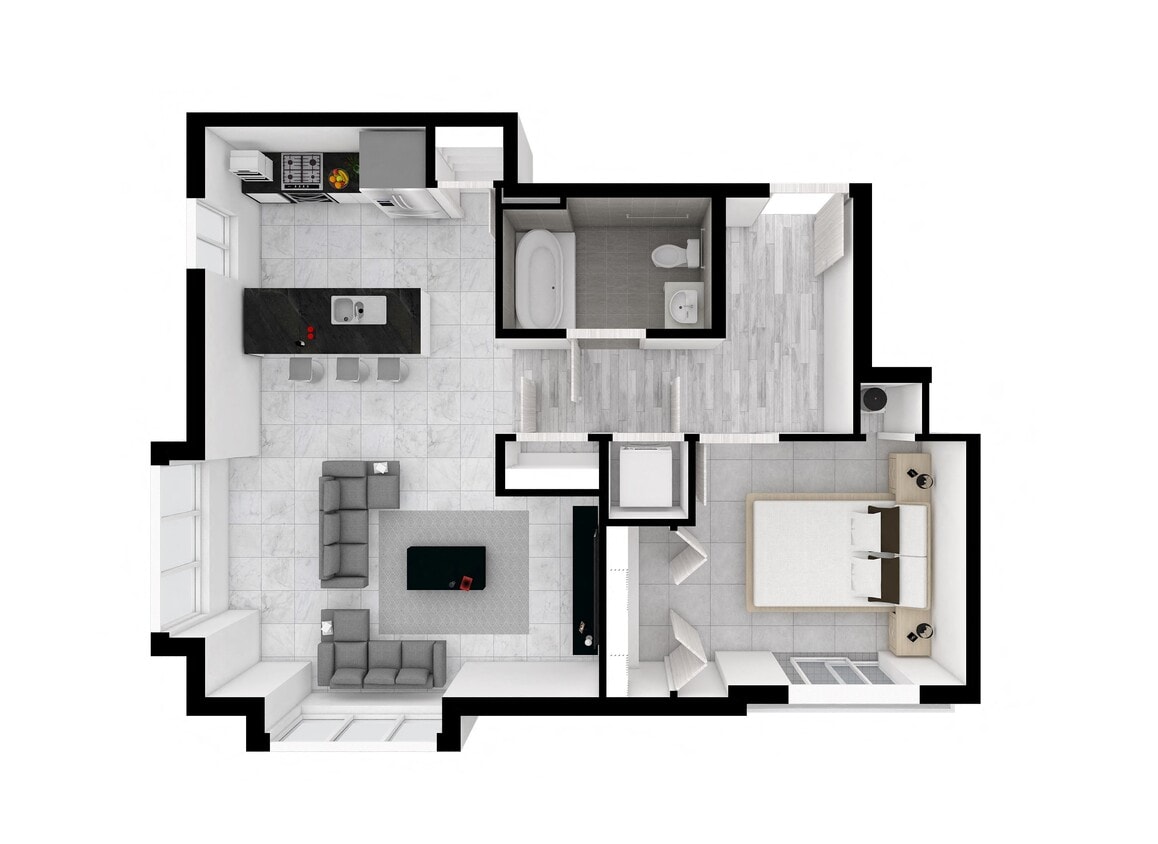 Floor Plan - 1 Bedroom A