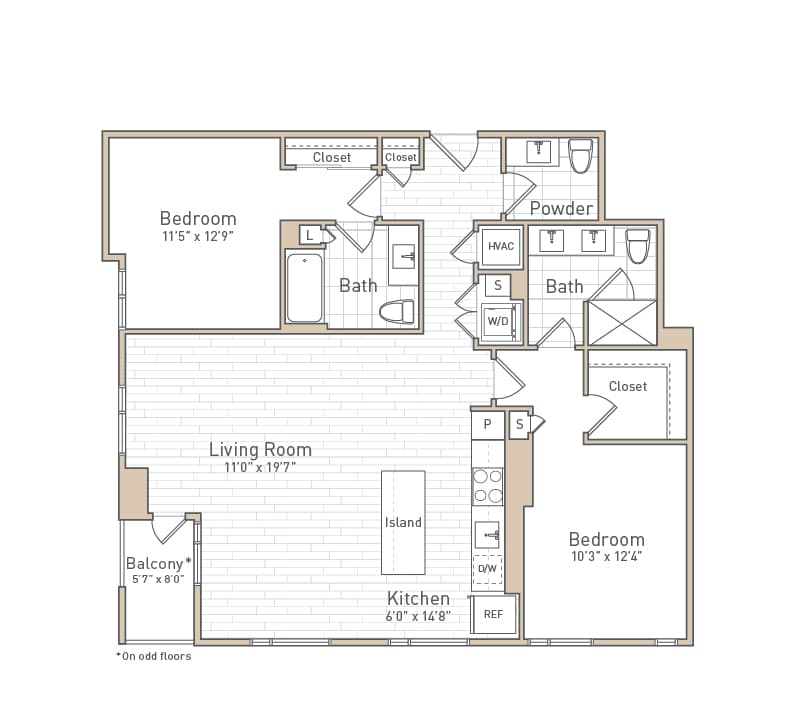 Floor Plan - B13B - Rise