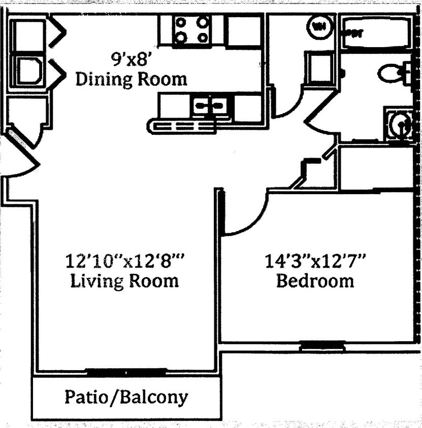 Floor Plan - 1B1B Silver