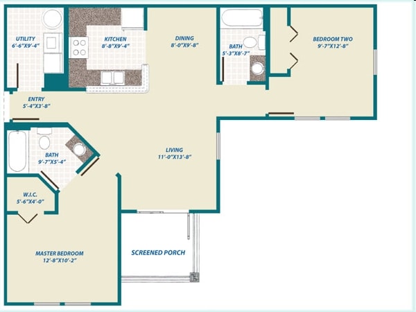 2BR/2BA - 2 Bed 2 Bath in Cricket Club II