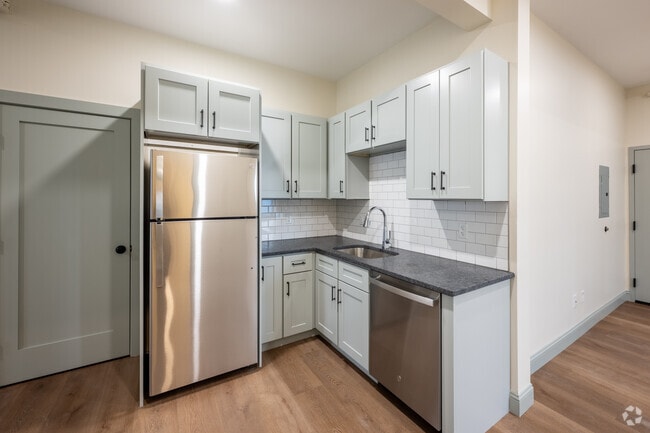 2BR, 1BA - 820 SF - Kitchen - Sacred Heart Lofts