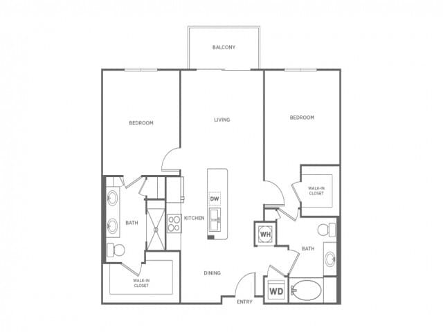 Two Bedroom Two Bath (1062 SF) - Two Bedroom Two Bath (1062 SF)