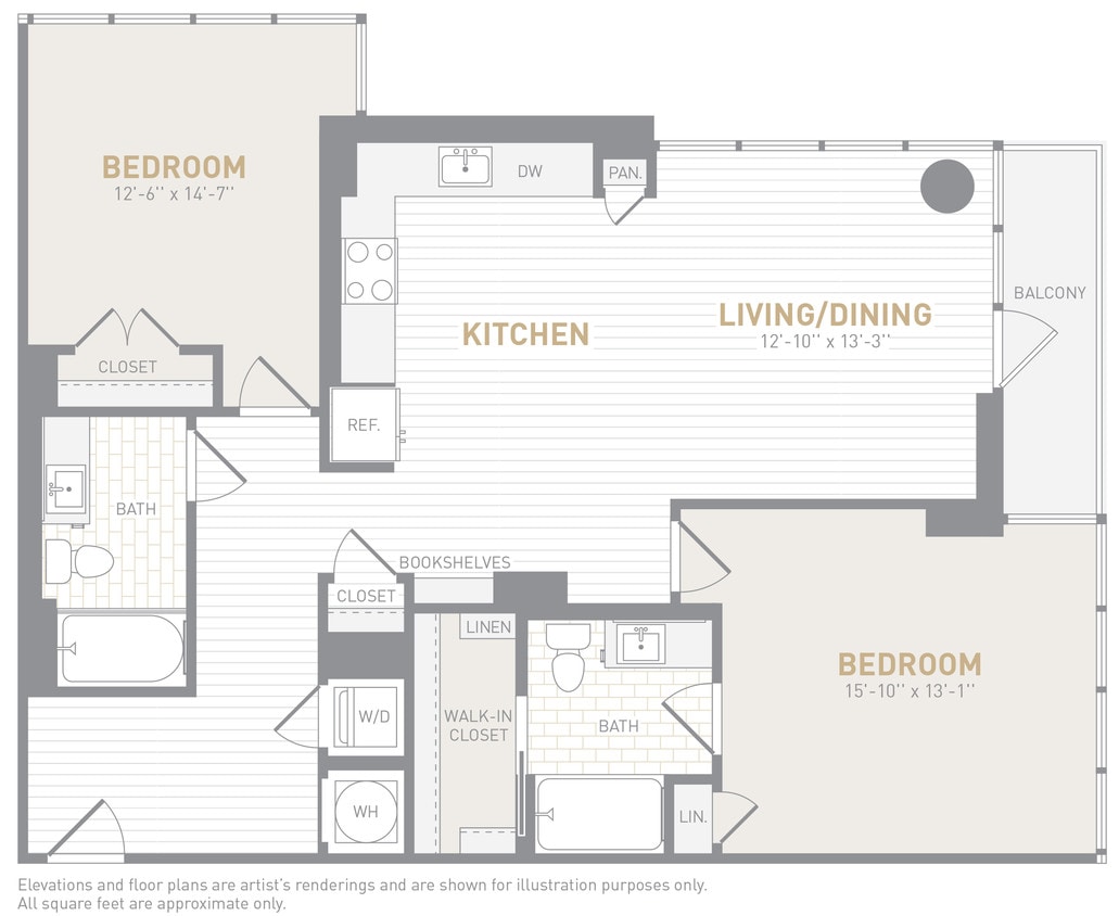 Floor Plan - 2 Bed 2 Bath-C01