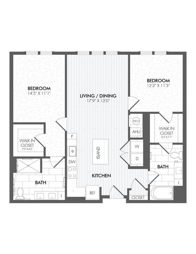 Floor Plan - 2 Bed/2 Bath-B6a