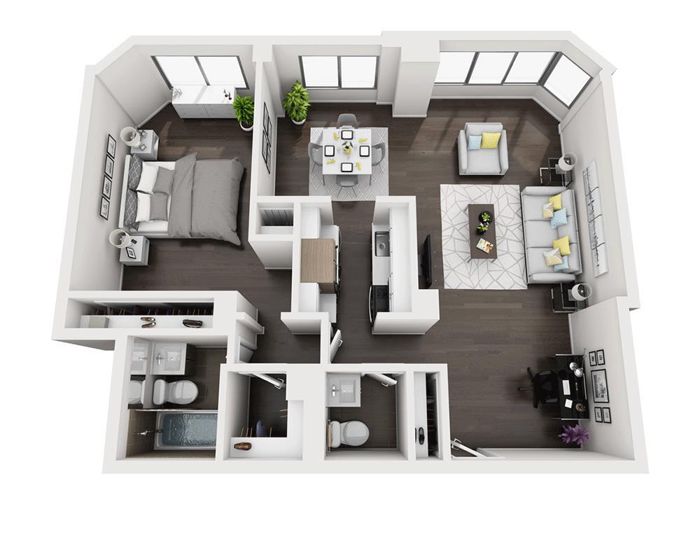 Floor Plan - One Bedroom A1.5A