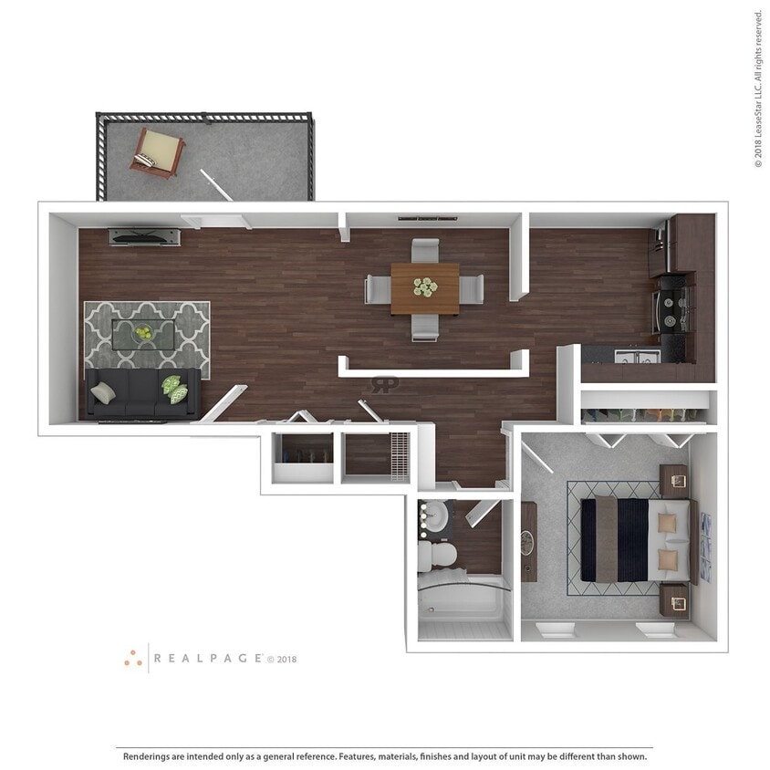 Floor Plan - One Bedroom (1 Bedroom / 1 Bath)