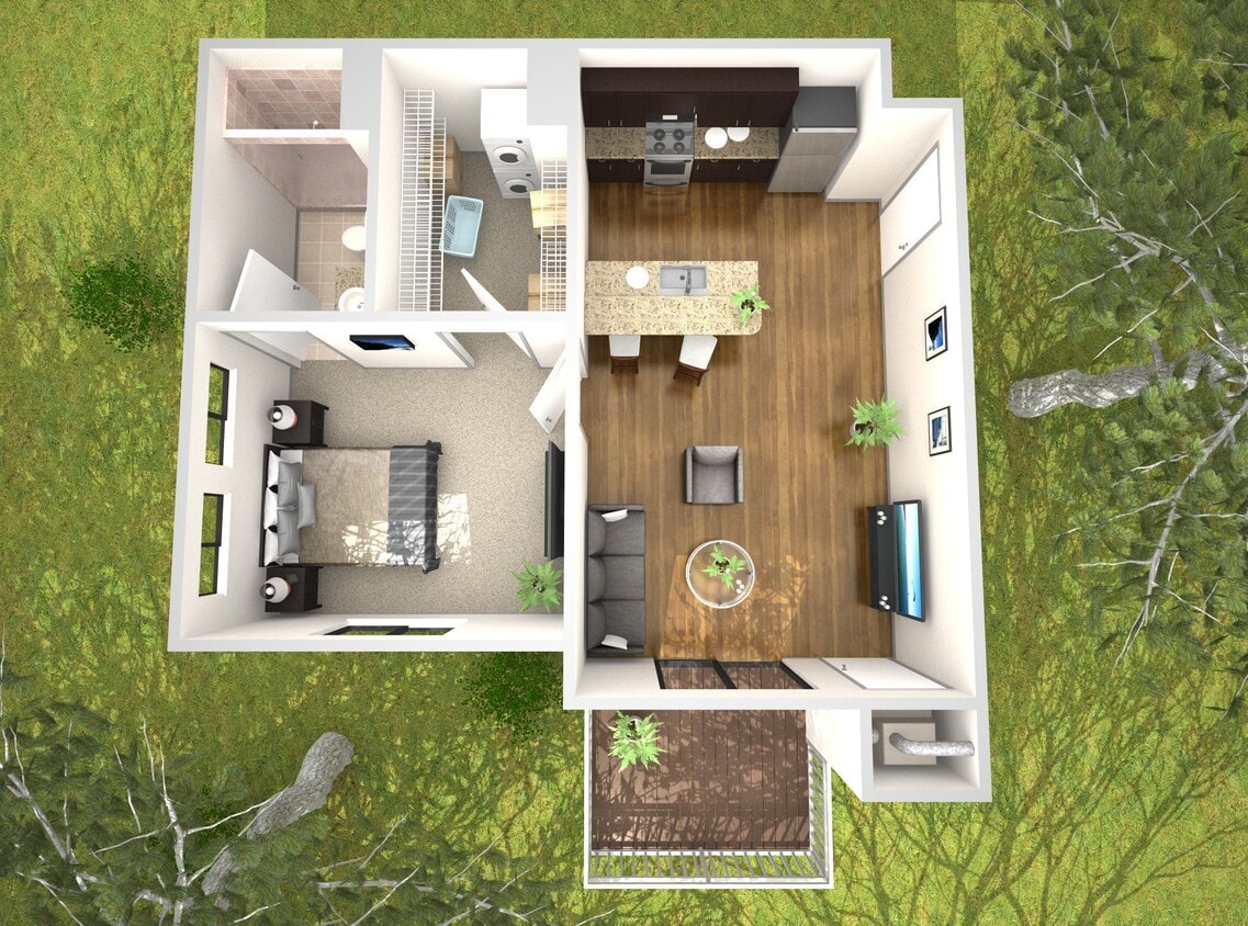 Floor Plan - 1 Bedroom Angelica