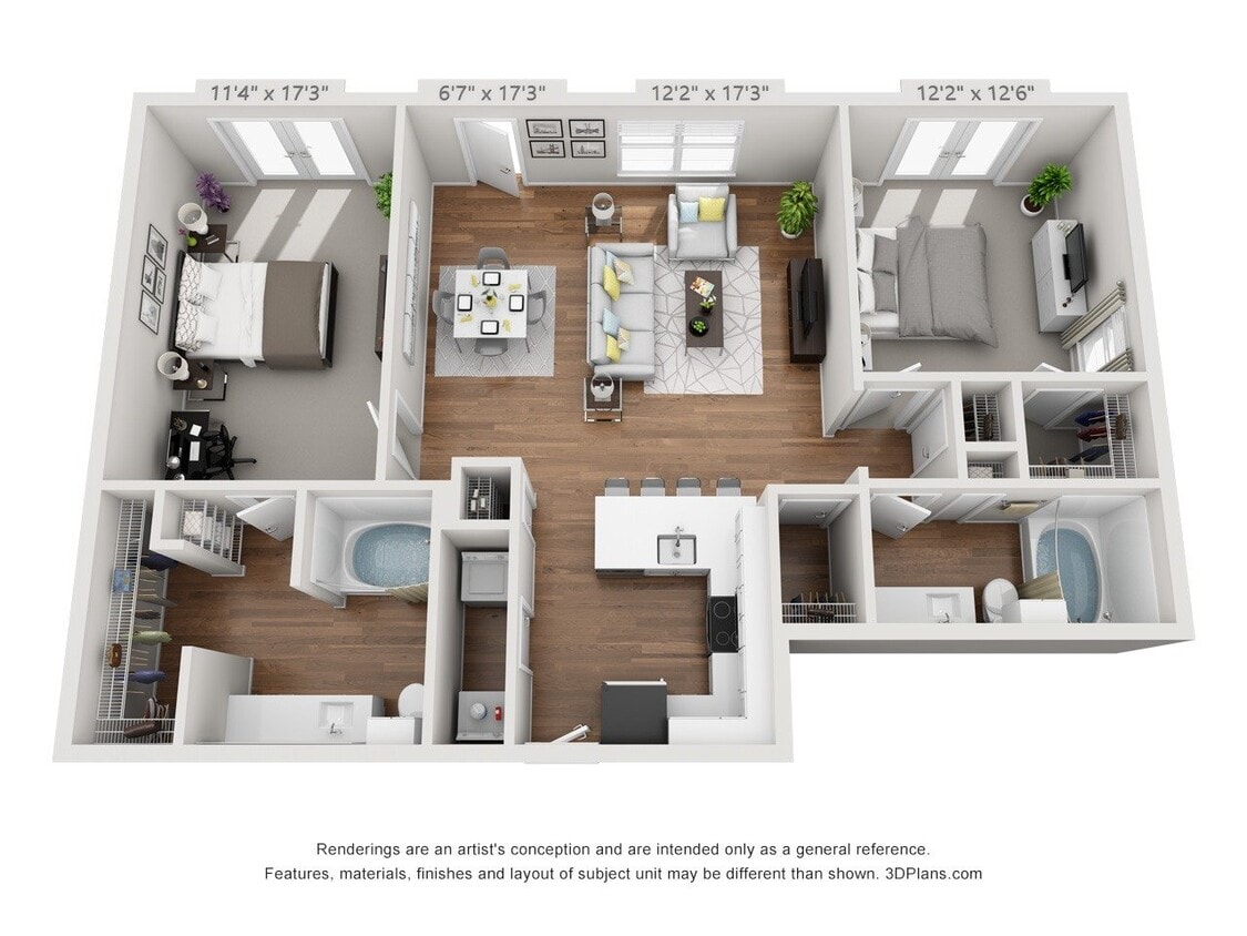 Floor Plan - Andover Park 1B1