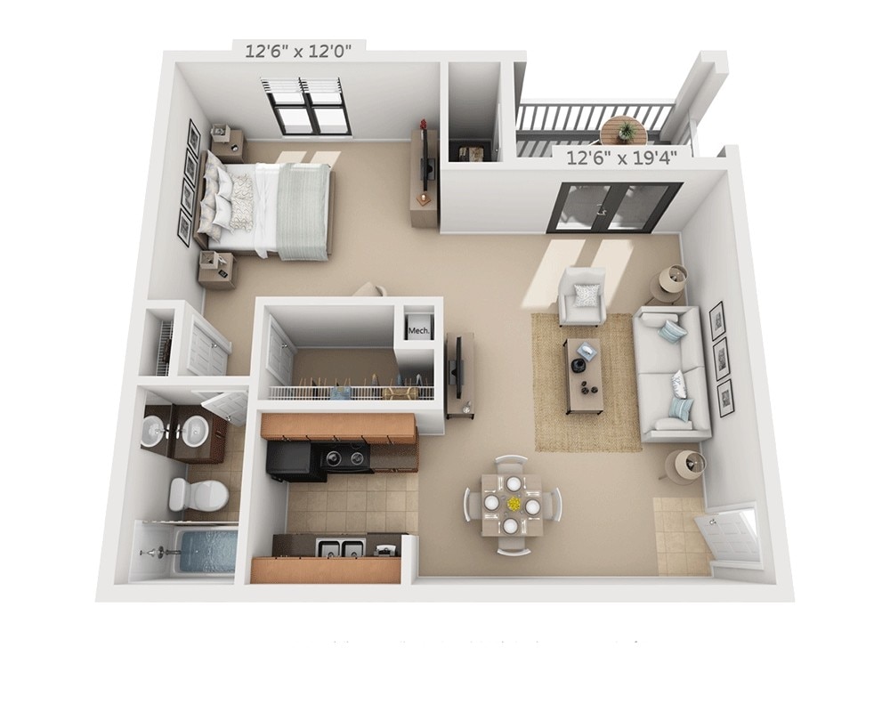 Floor Plan - Efficiency