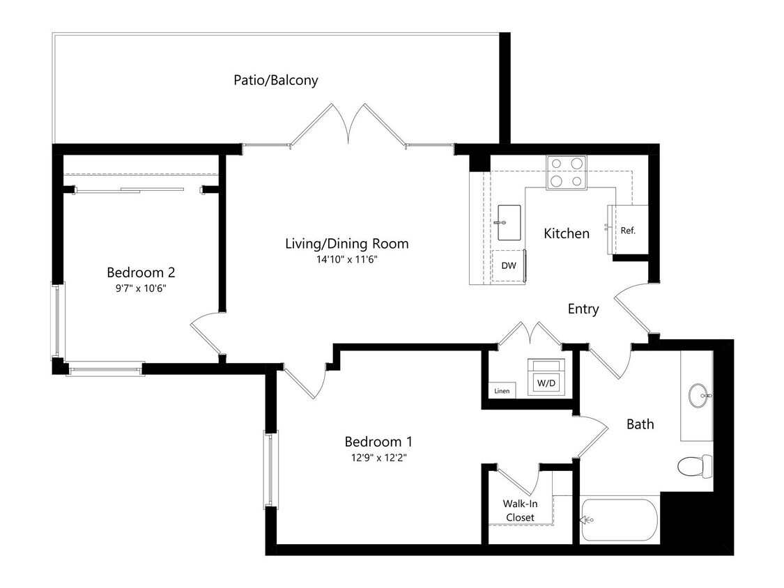Floor Plan - 2X1 B