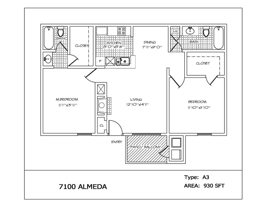 B1 - Two Bedroom/Two Bathroom
