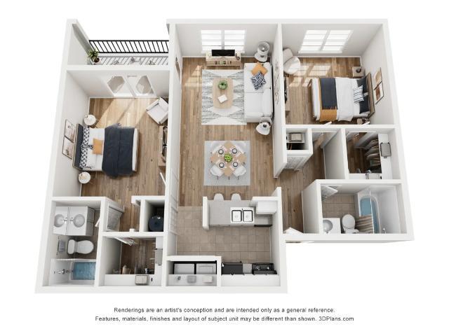 Floor Plan - 2x2 B1