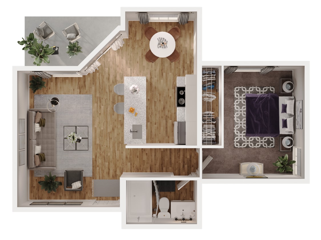 Floor Plan - Chelsea - 684sf