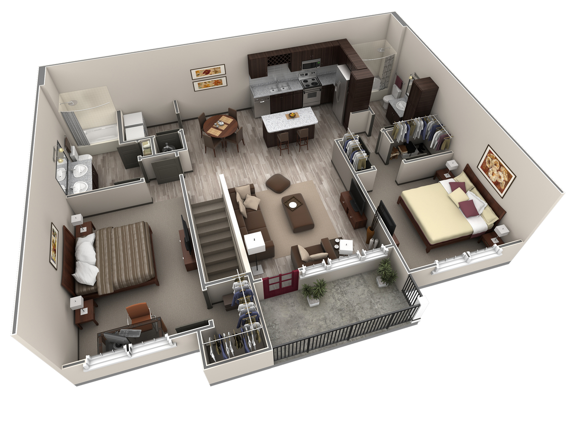 Floor Plan - 2 BR Grand Overlook