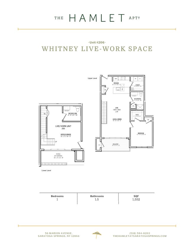 Floor Plan - Whitney Live-Work