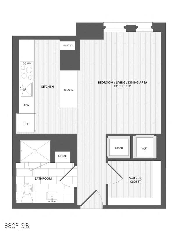 Floor Plan - Studio-S-B_880 P