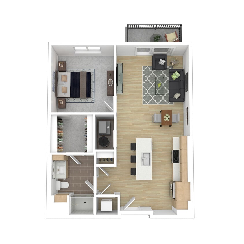 Floor Plan - One Bed One Bath, 1A.8