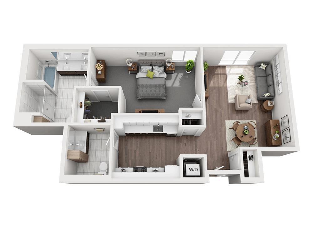 Floor Plan - One Bedroom A1.5F