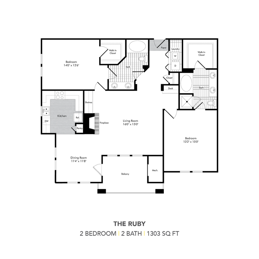 Floor Plan - BC4:  The Ruby