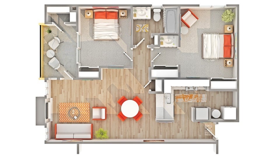 Barberry- Two Bed - Barberry