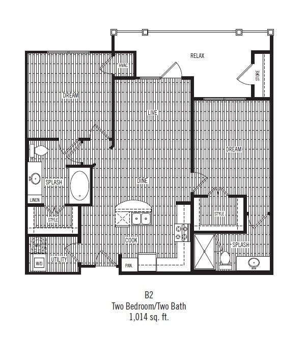 Dalian 151 - B2 - 2 Beds - 2 Baths - 1014 Sq. ft. - B2