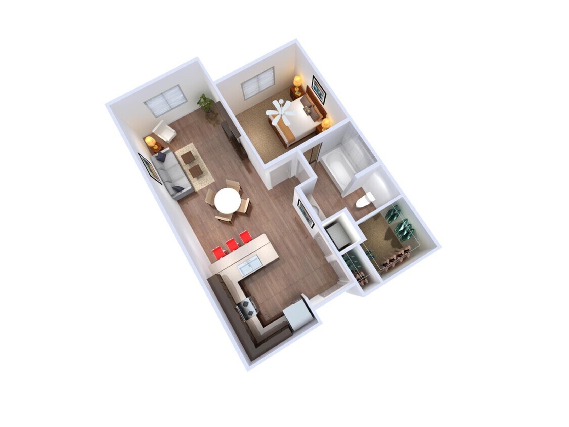 The Met at Fashion Center - 1B - 1 Beds - 1 Baths - 690 Sq. ft. - 1B