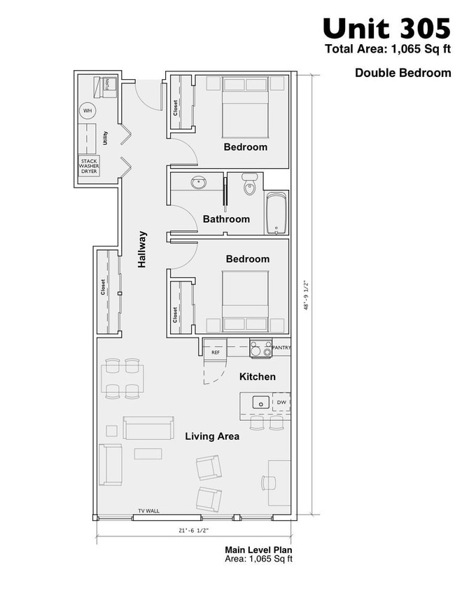 Floor Plan - 305 2B1B